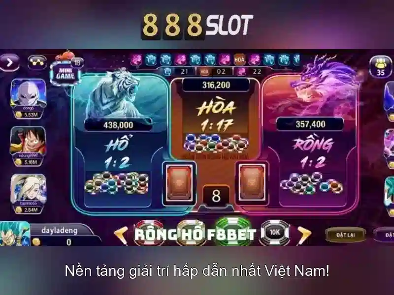 Trò chơi slot đa dạng trên 888slot app
